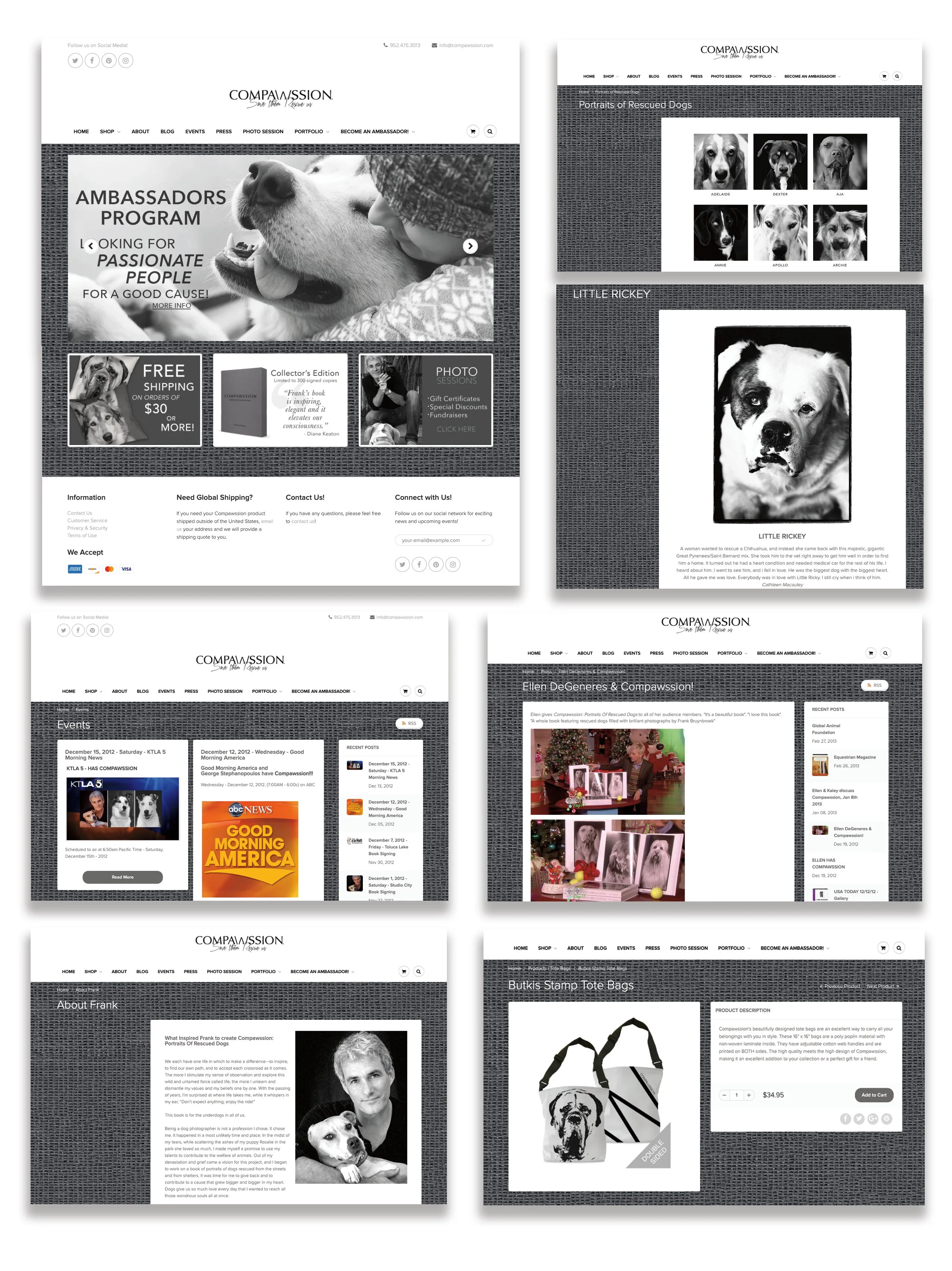 Compawssion e-commerce website design